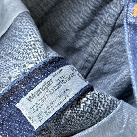 Wrangler Jeans Mens 33x34 Blue 13MWZ Denim Cowboy Cut Western Rodeo NEW - Picture 3 of 7